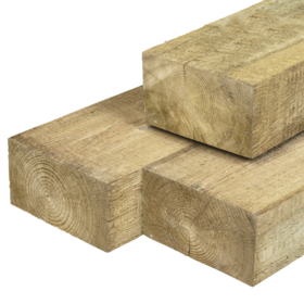 Grenen biels 12,0 x 22,0 x 260 cm, groen geïmpregneerd, fijnbezaagd, scherpkantig, A/B klasse 3