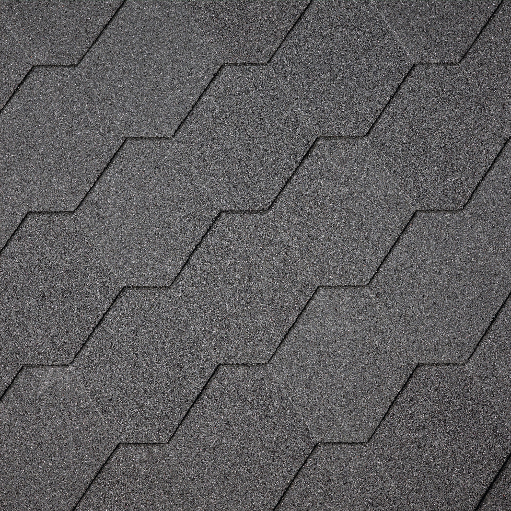 Dakshingles hexagonaal zwart - pak 3 m²