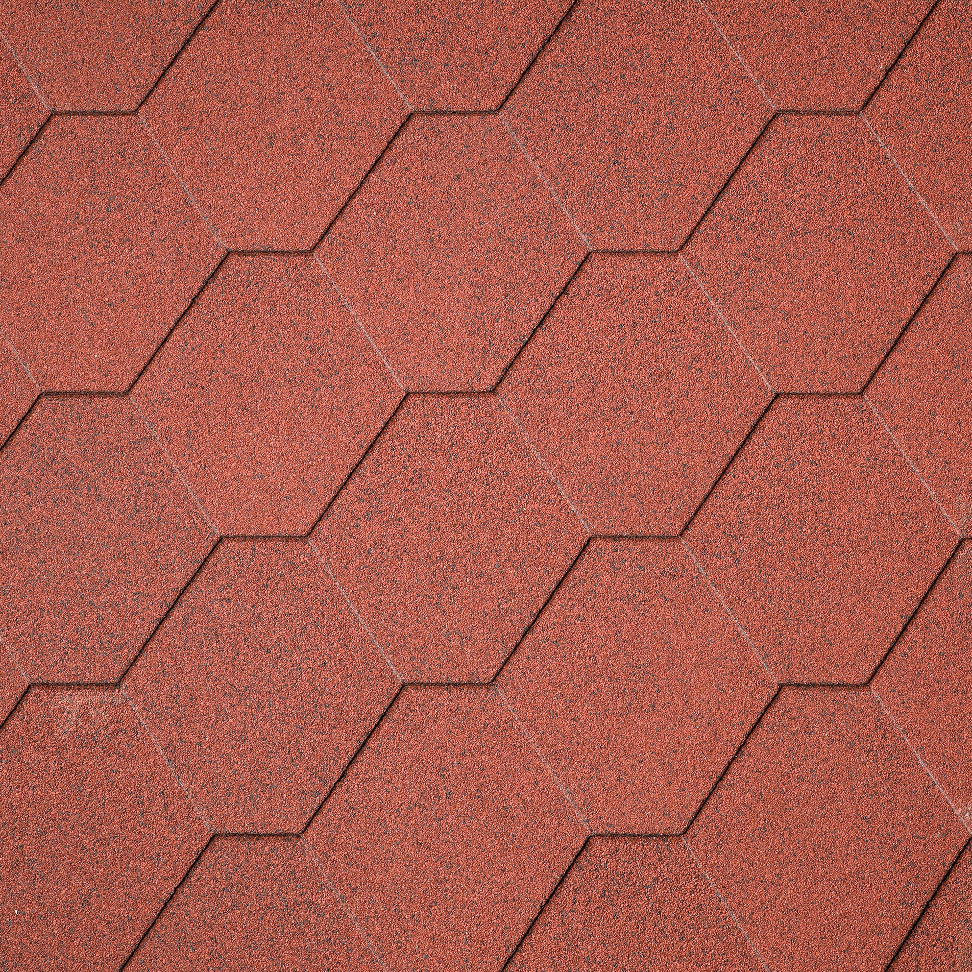 Dakshingles hexagonaal rood - pak 3 m²