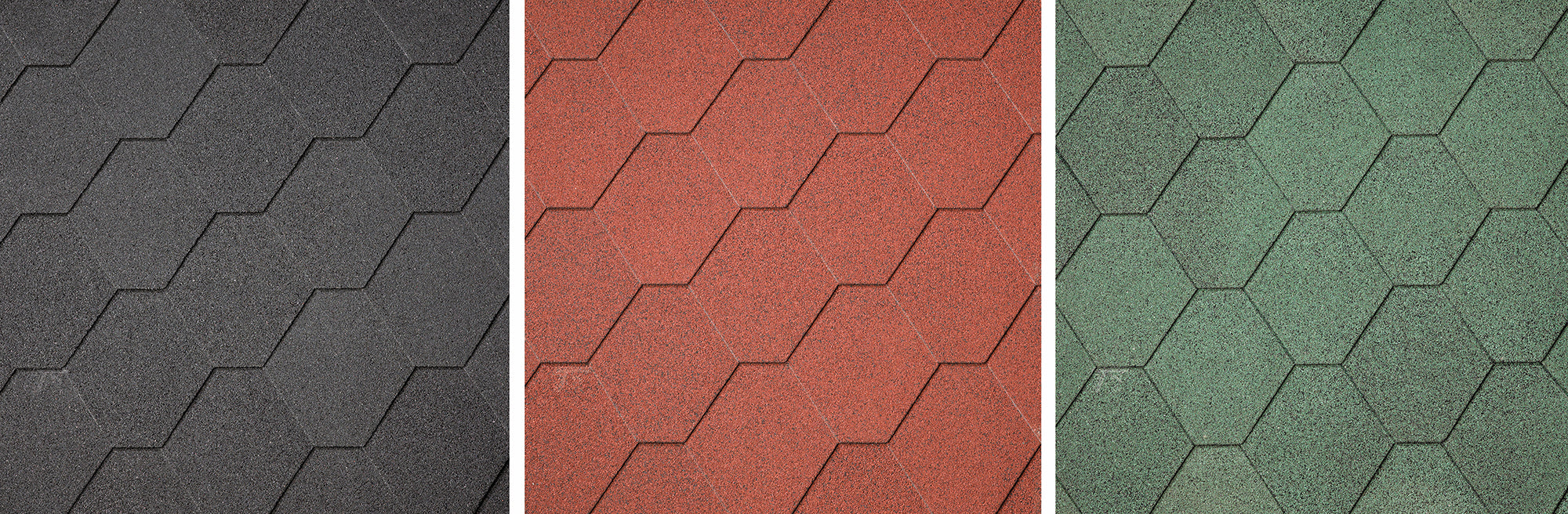 Dakshingles hexagonaal rood - pak 3 m²