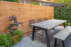Rhombusscherm Klagenfurt, douglas, RVS-geschroefd, enkelzijdig bekleed, 30-planks 180 x 180 cm