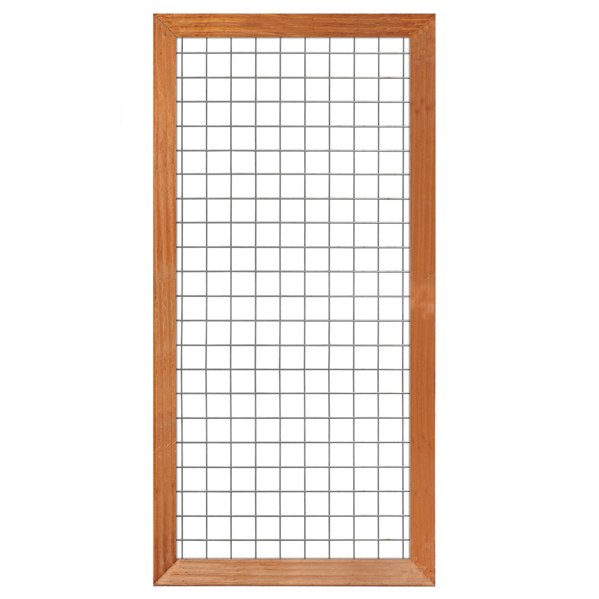 Gaaselement vuurverzinkt maaswijdte 7,5 x 7,5 cm met robuust kader hardhout 4,4 x 6,8 cm H180 x B90 cm