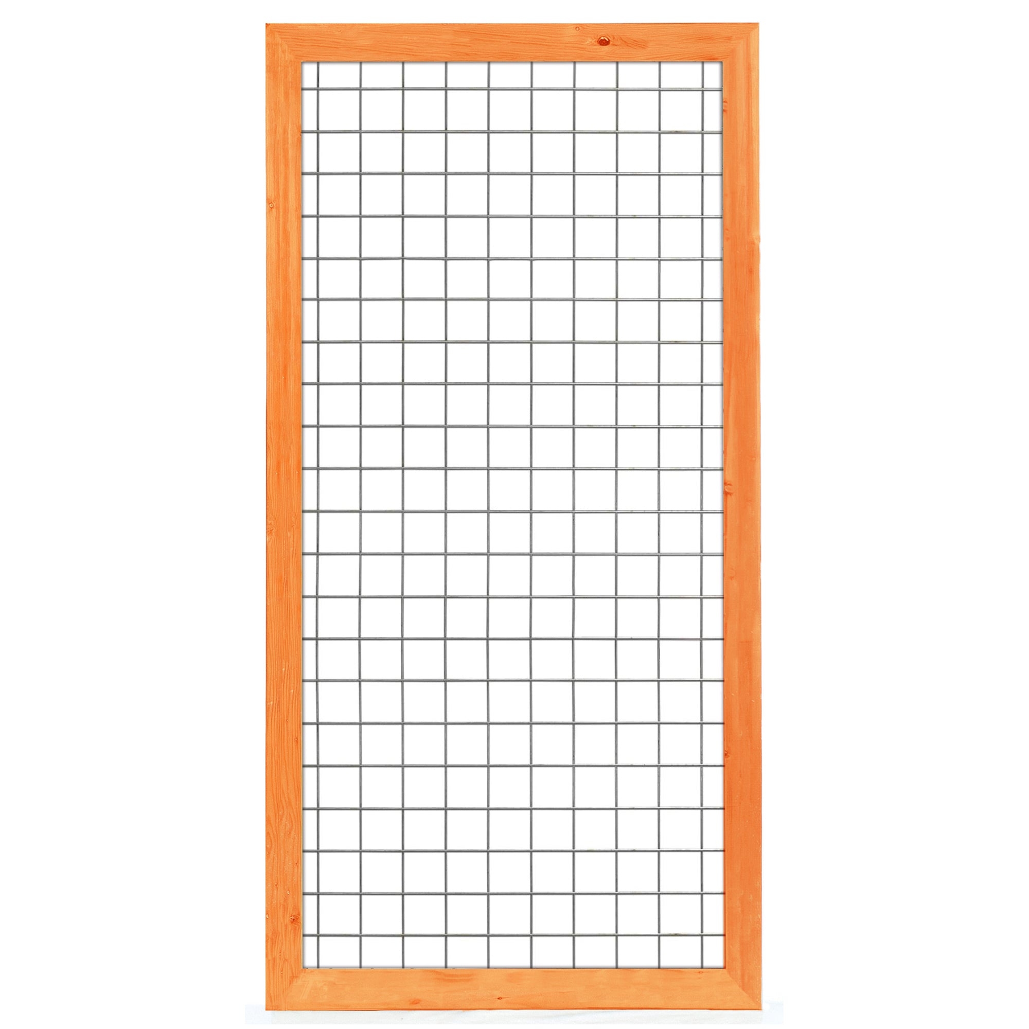 Gaaselement vuurverzinkt maaswijdte 7,5 x 7,5 cm met robuust kader Red Class Wood 4,5 x 7,0 cm H180 x B90 cm