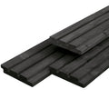 ME vuren triple profiel 2,2 x 14,0 x 360 cm, gedroogd, zwart gespoten, geschaafd