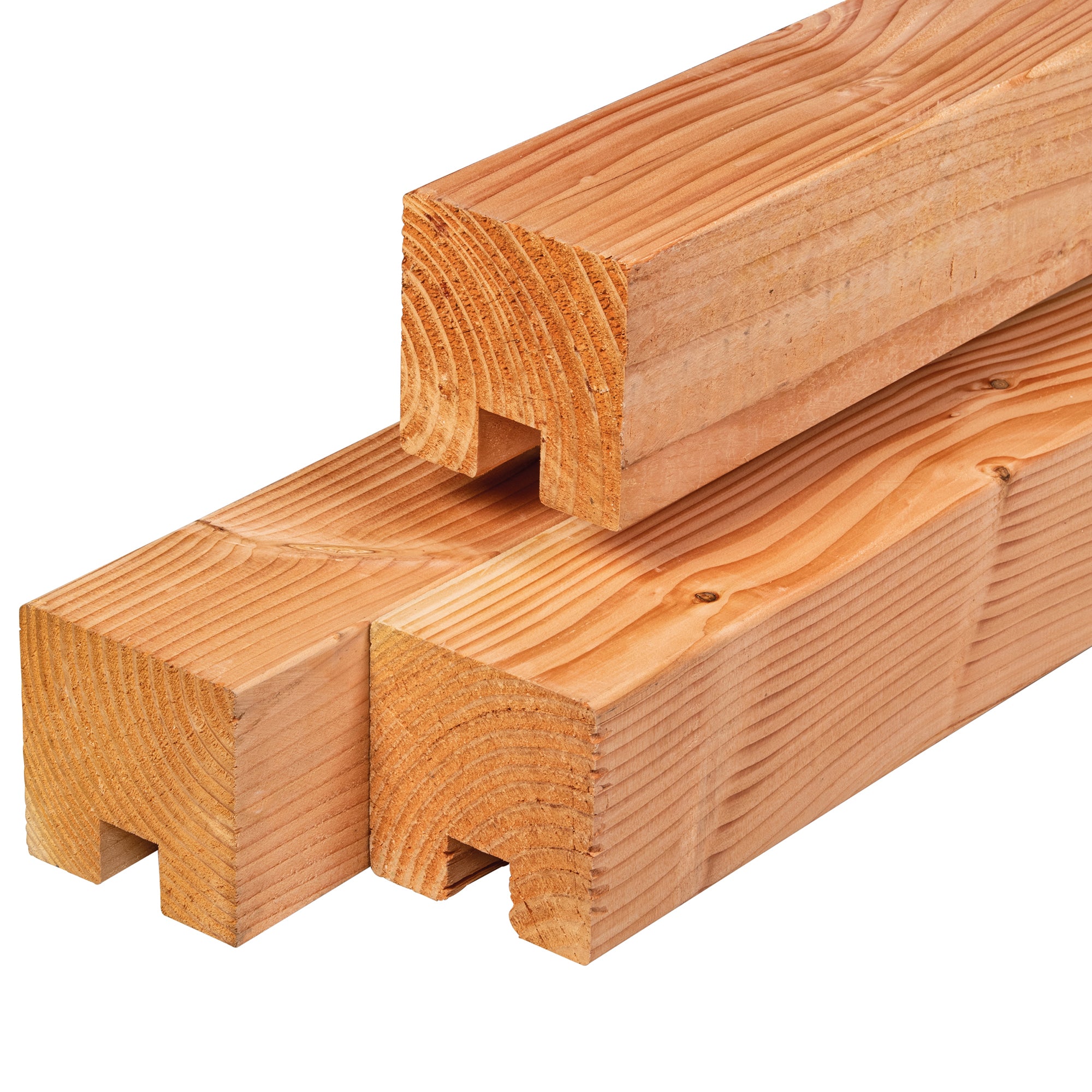 Douglas eindpaal 11,5 x 11,5 x 300 cm, gedroogd, geschaafd, 4 ronde hoeken