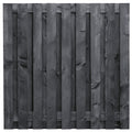 Tuinscherm Karin, zwart geïmpregneerd douglas, RVS-geschroefd, 19-planks (17+2) 180 x 180 cm