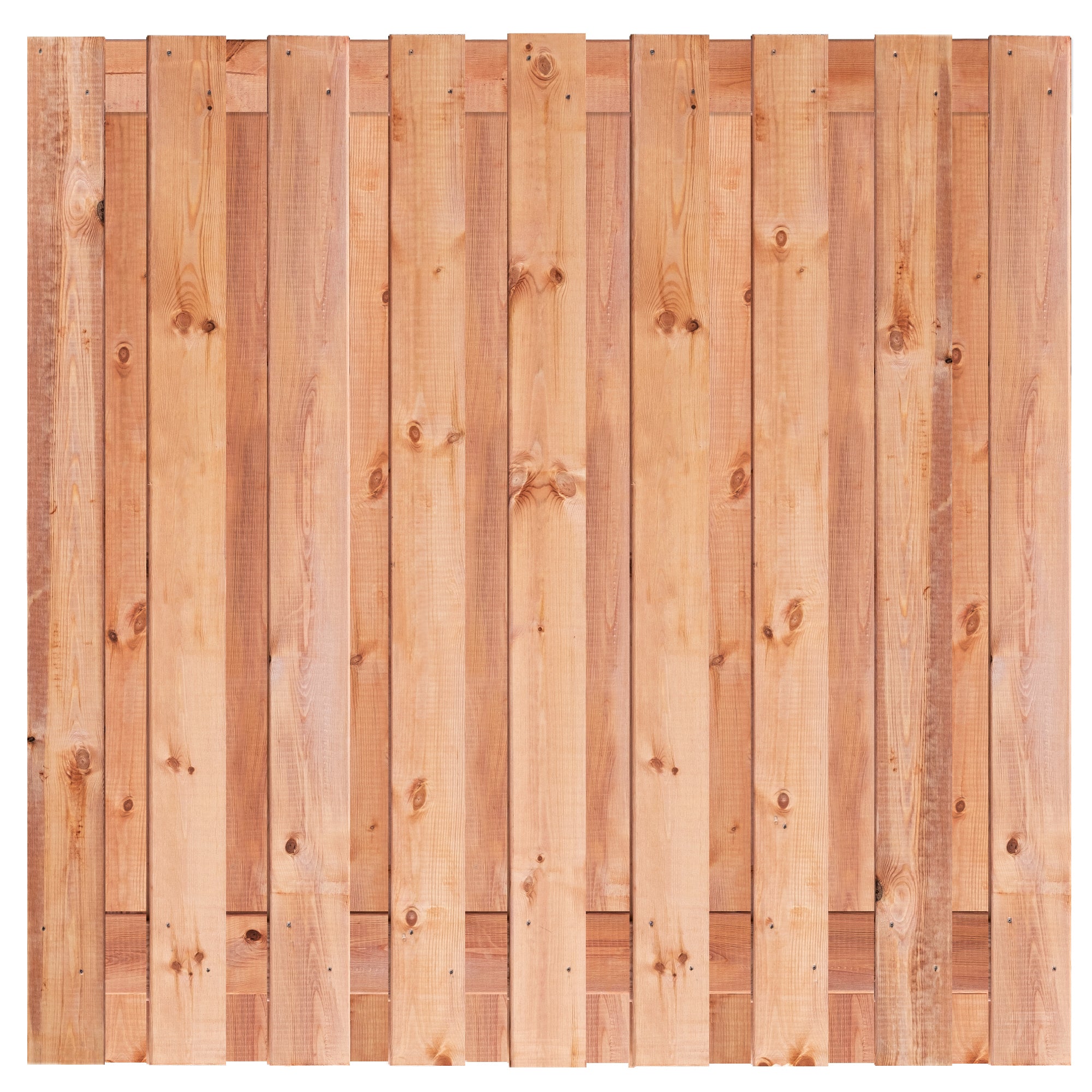Tuinscherm Tanger, Red Class Wood geïmpregneerd ME vuren, RVS-geschroefd, 19-planks (17+2) 180 x 180 cm