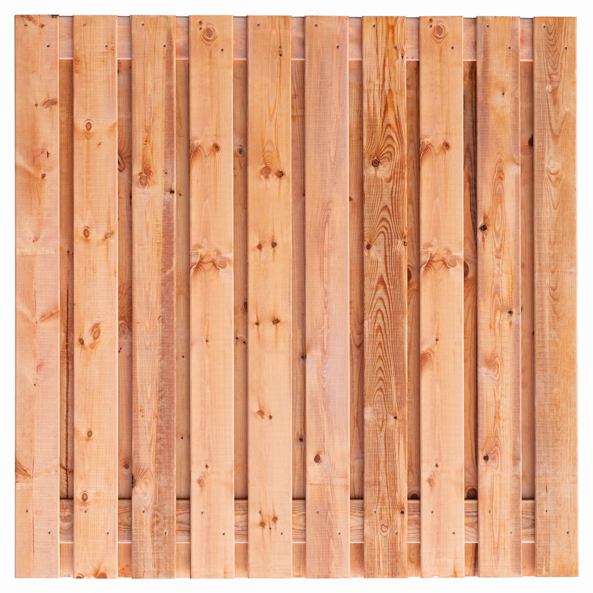 Tuinscherm Casablanca, Red Class Wood geïmpregneerd ME vuren, RVS-geschroefd, 21-planks (19+2) 180 x 180 cm
