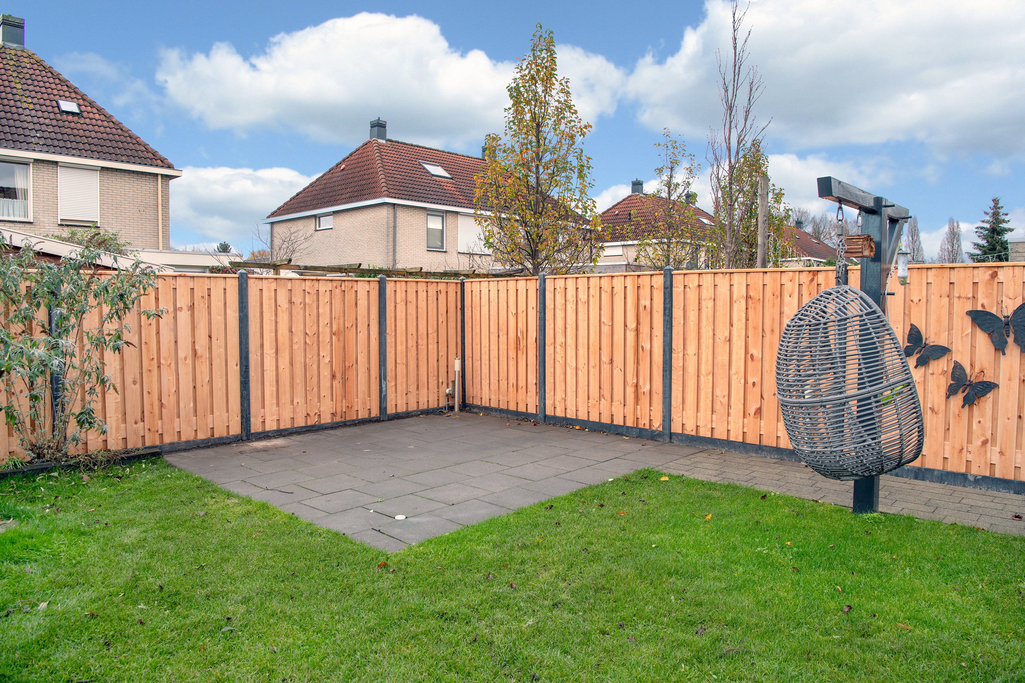 Tuinscherm Casablanca, Red Class Wood geïmpregneerd ME vuren, RVS-geschroefd, 21-planks (19+2) 180 x 180 cm