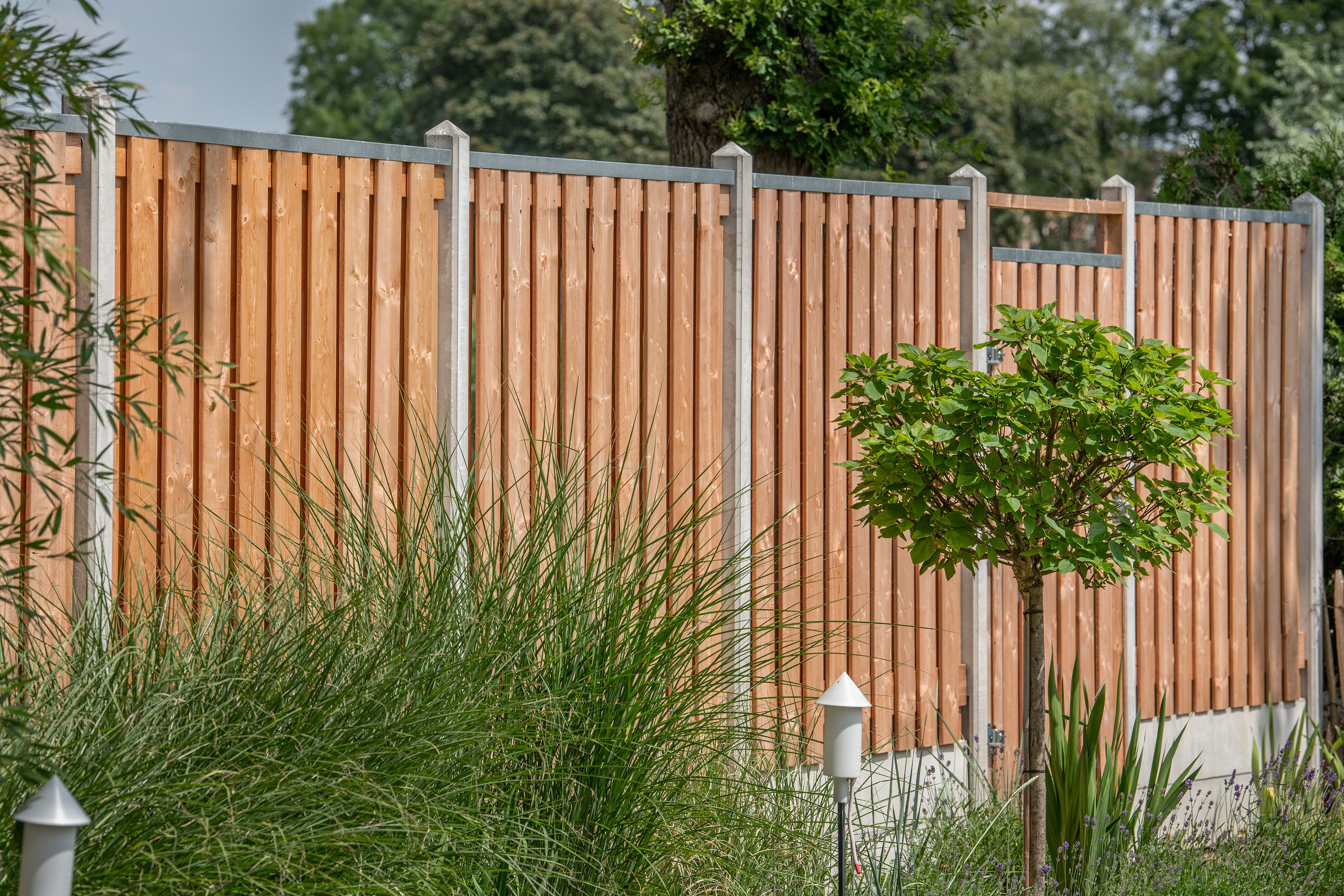 Tuinscherm Casablanca, Red Class Wood geïmpregneerd ME vuren, RVS-geschroefd, 21-planks (19+2) 180 x 180 cm