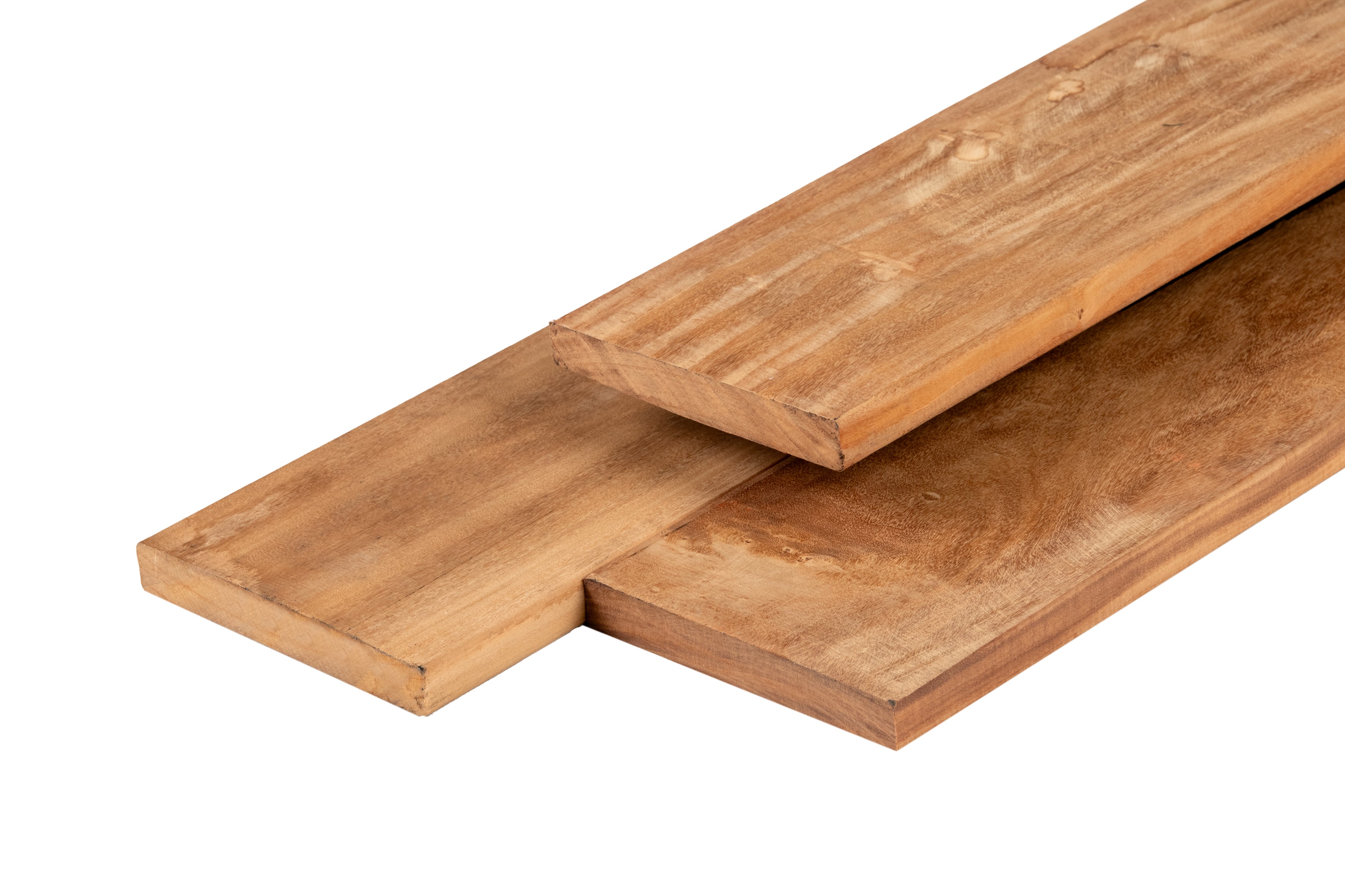 Garapa hardhout vlonderplank 2,1 x 14,5 x 550 cm kunstmatig gedroogd, geschaafd, FAS