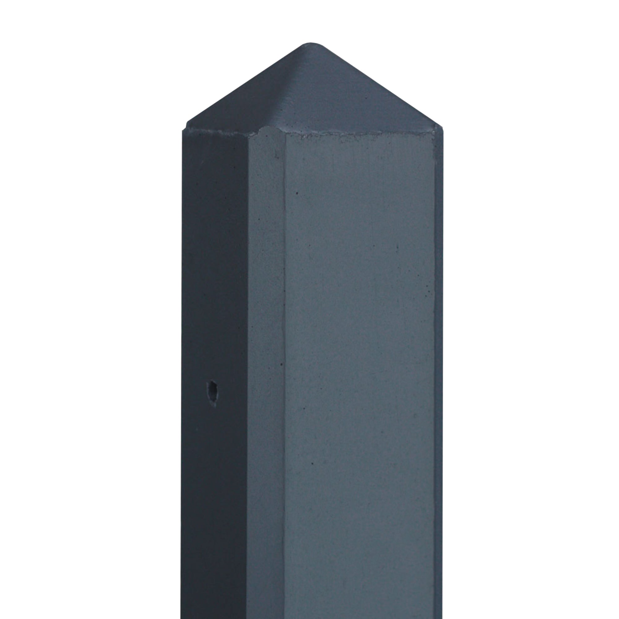 Berton©-motiefpaal Schie antraciet gecoat diamantkop 10 x 10 x 280 cm eindmodel
