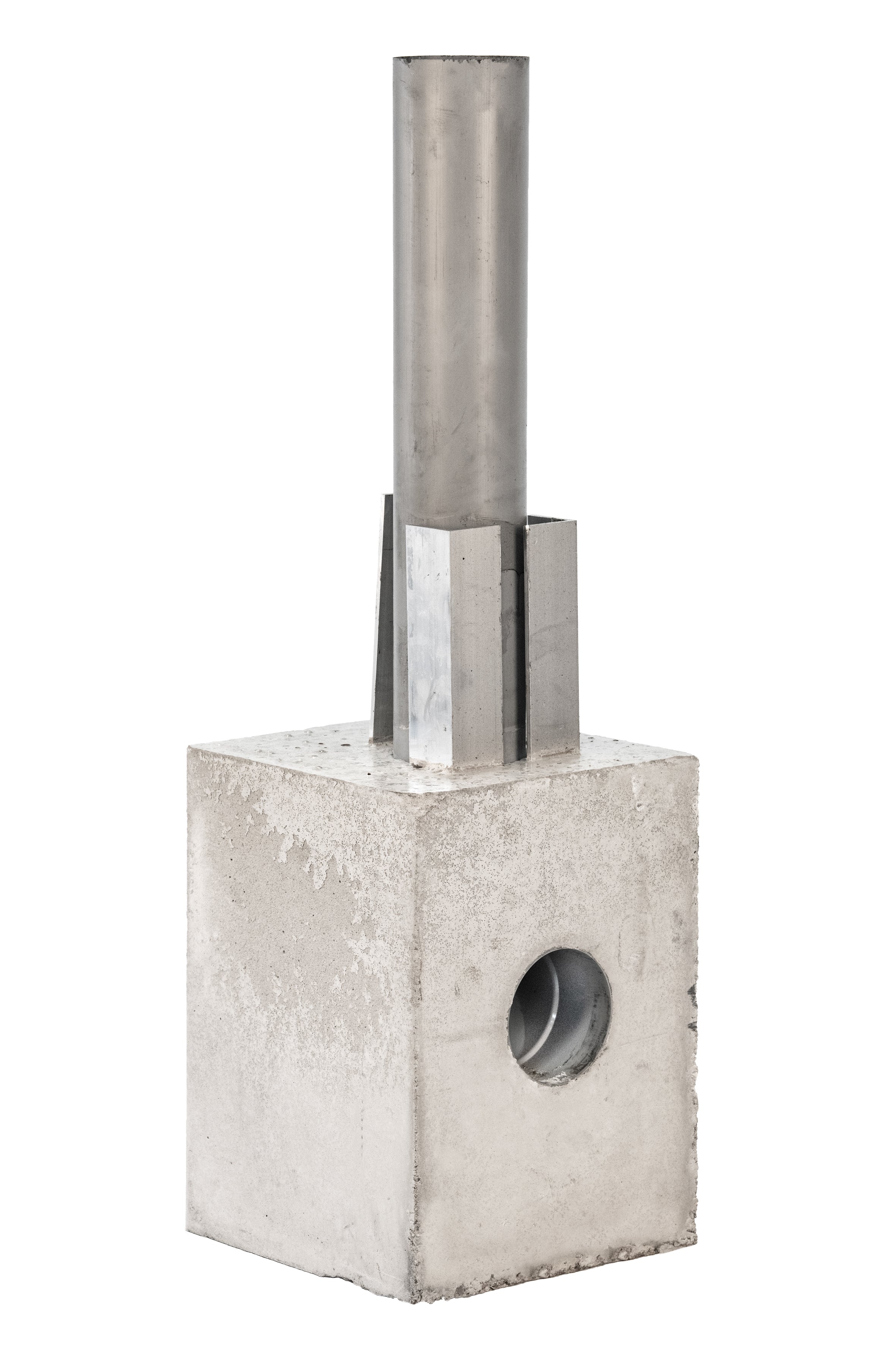 Berton© betonpoer 22,0 x 22,0 x 30,0 cm, wit/grijs, met HWA, type C