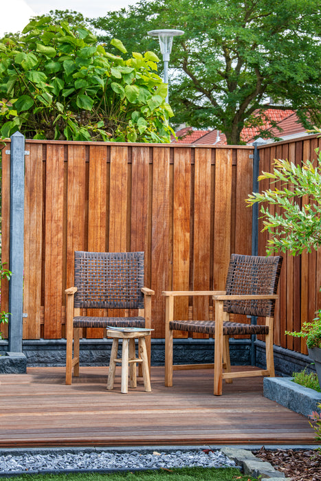 Teak tuinstoel Madiun (set van 2 stoelen)