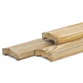 Grenen afdekkap 4,5 x 8,8 x 240 cm, vers, groen geïmpregneerd, geschaafd, piramide