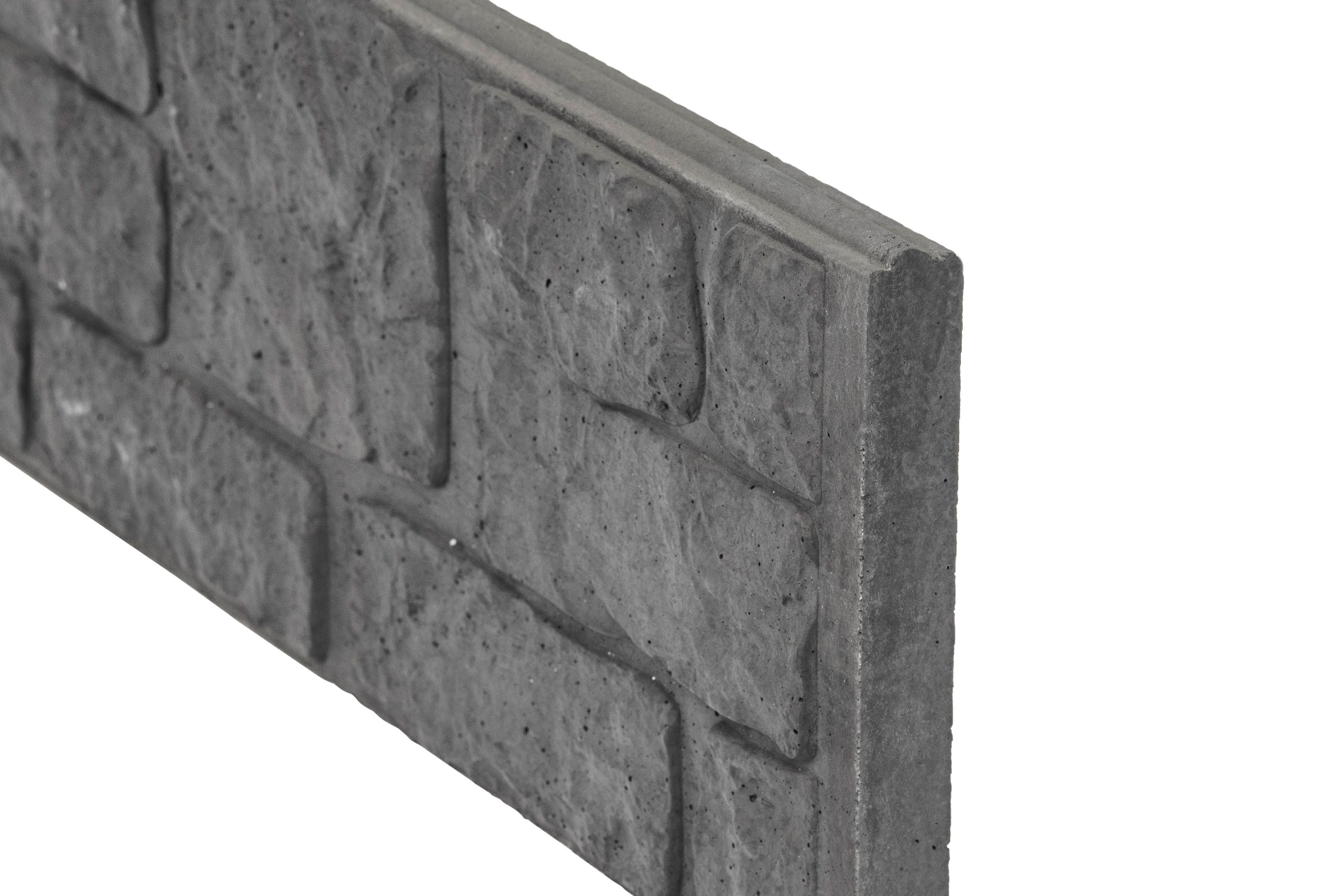Berton©-motiefplaat smal antraciet H26 x D3,5 x L184 cm romeinsmotief