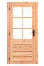 Douglas enkele glas deur 6-ruits B1000xH2050mm buitenmaat, linksdraaiend
