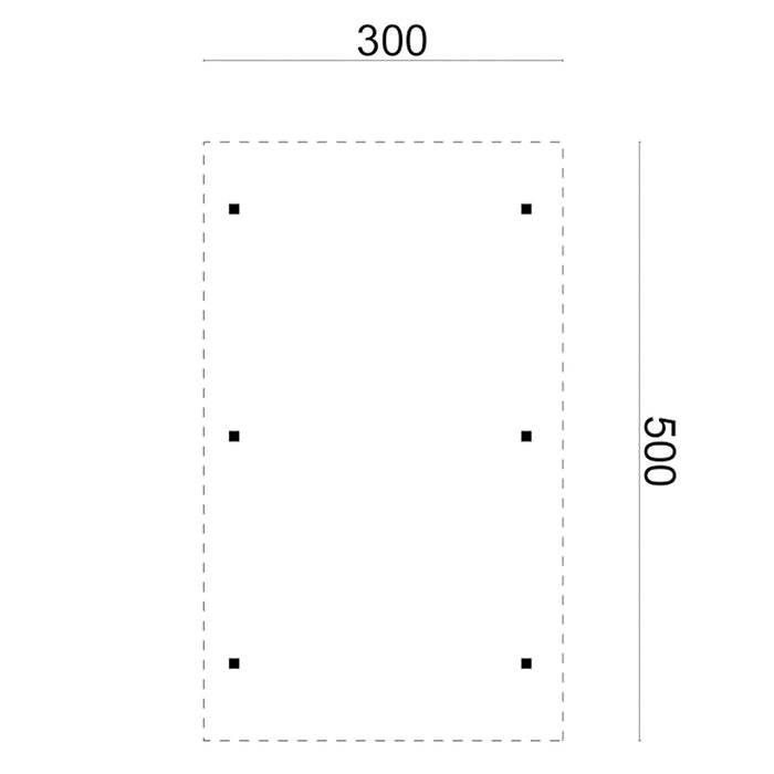 Carport Enkel/Aanbouw met PVC dakplaten grenen groen geïmpregneerd L500 x B300 cm