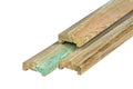 Grenen afdekkap 3,5 x 8,5 x 180 cm, vers, groen geïmpregneerd, geschaafd, piramide