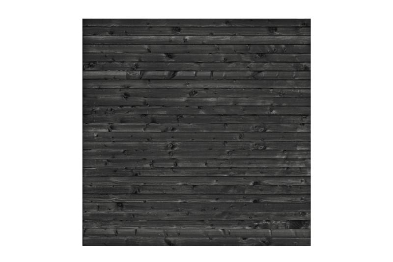 Rhombusscherm Mannheim, zwart gespoten vuren, RVS-geschroefd, enkelzijdig bekleed, 30-planks 180 x 180 cm