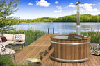 Hottub met interne RVS kachel Ø180 cm Thermowood