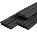 Douglas triple profiel 1,9 x 13,0 x 400 cm, gedroogd, zwart gespoten, geschaafd