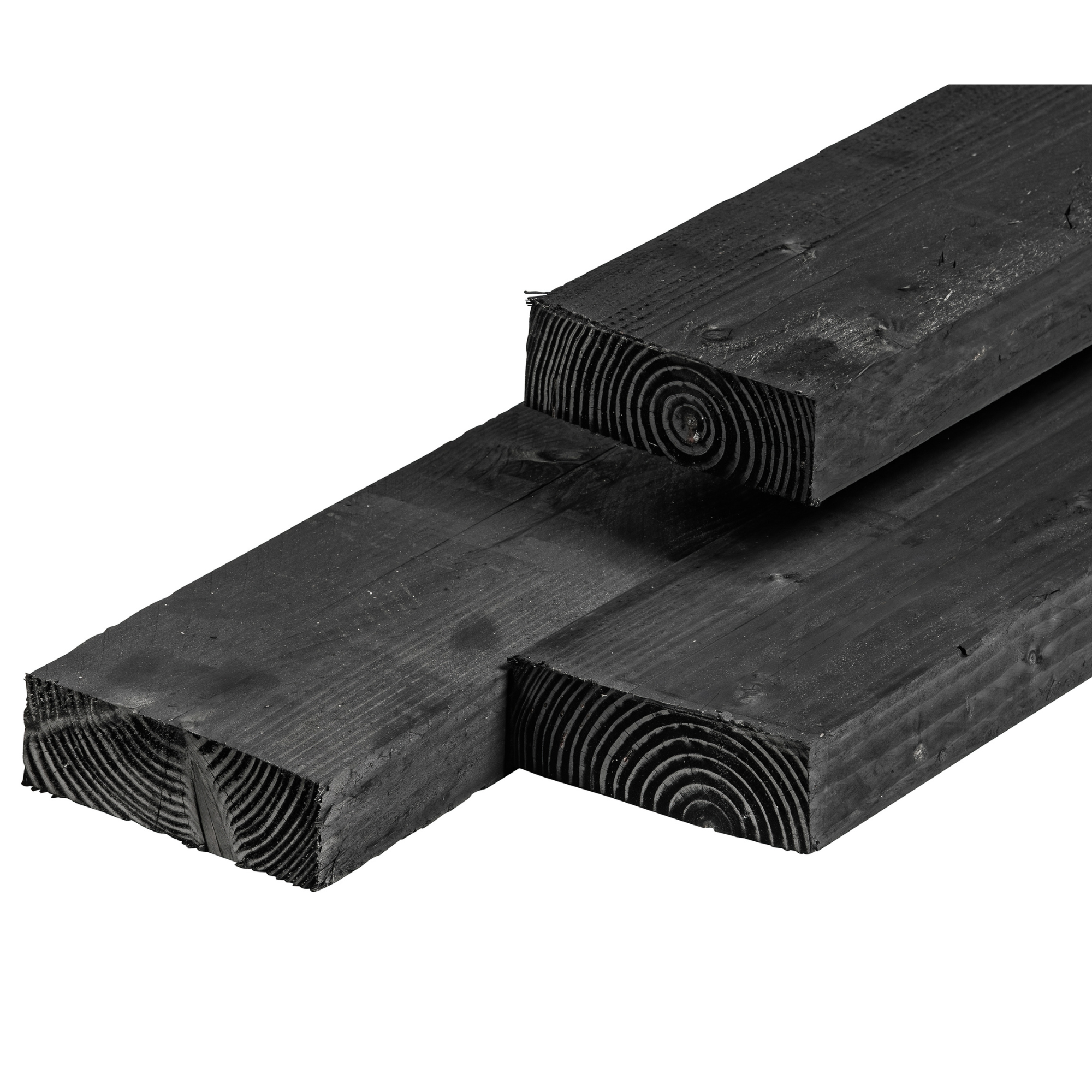 Douglas ligger 6,3 x 17,5 x 425 cm, vers, zwart geïmpregneerd, fijnbezaagd, scherpkantig