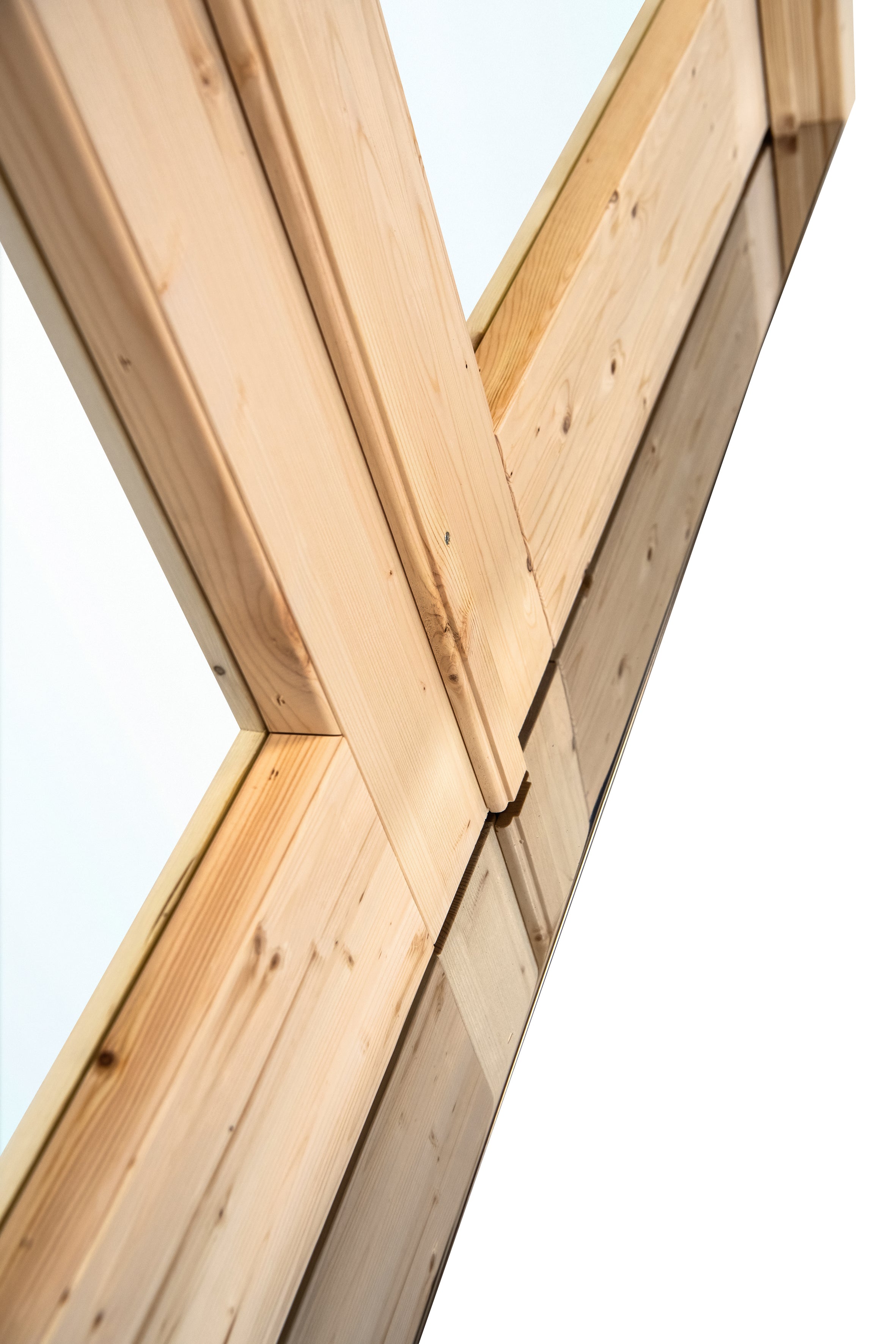 Dubbele deur+kozijn, vuren, enkel glas D3