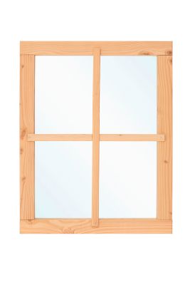 Douglas vast raam B642 x H812 mm (buitenwerkse maat) incl. roedes