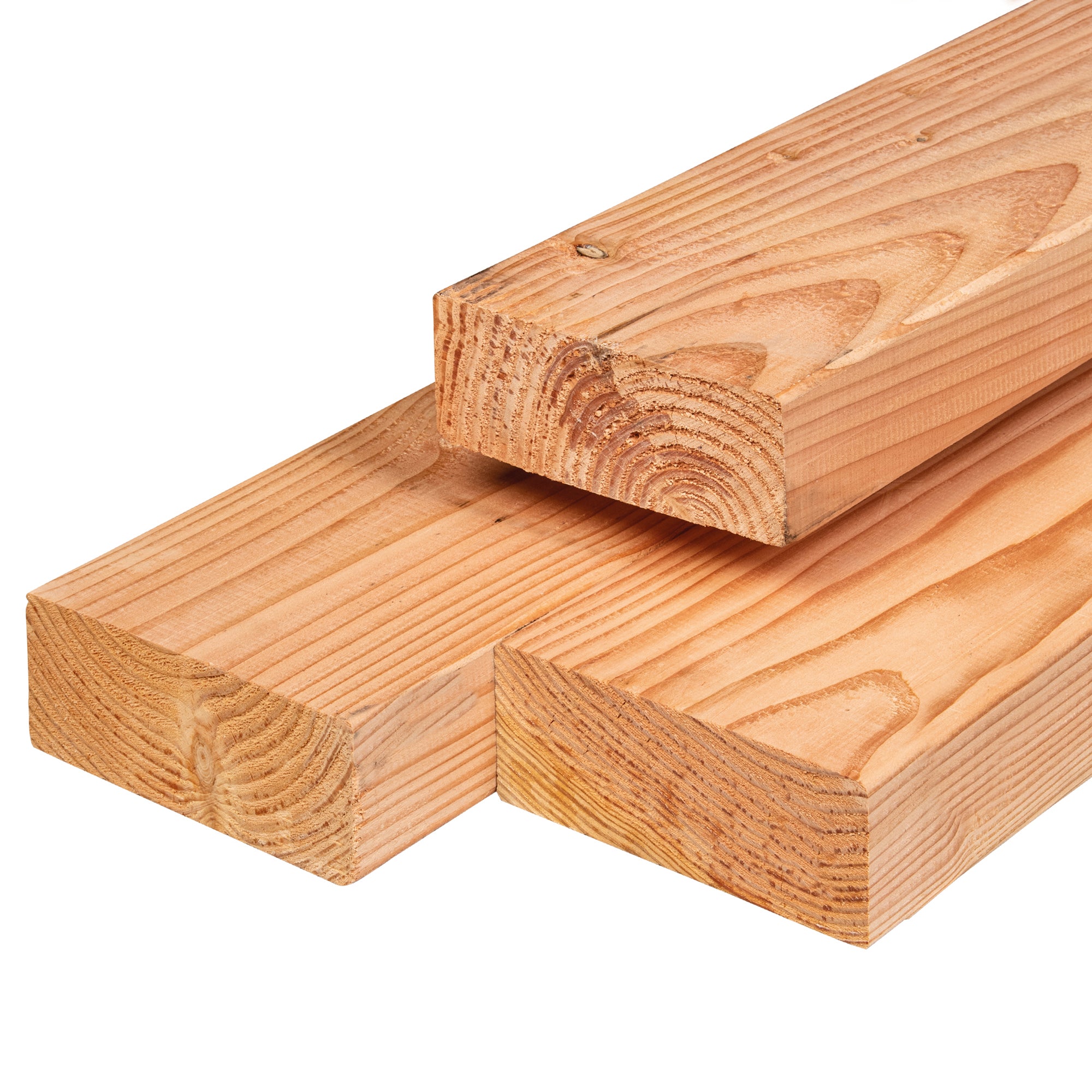 Douglas ligger 6,5 x 14,0 x 400 cm, gedroogd, geschaafd, 4 ronde hoeken