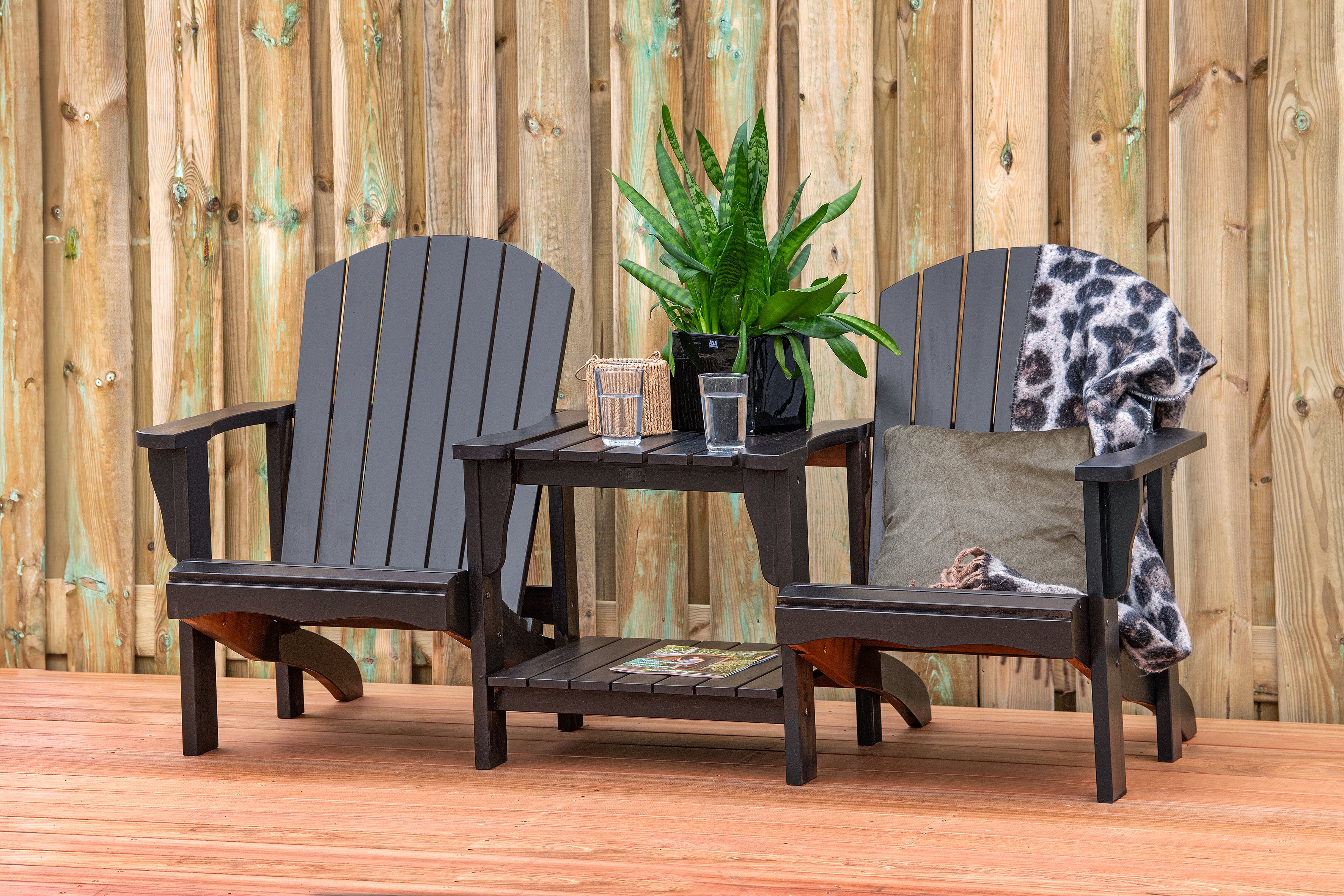 Loveseat Relax, zwart gespoten