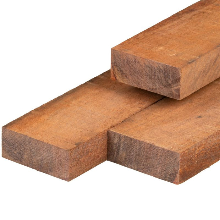 Azobé hardhout bestekhout 5,0 x 10,0 x 450 cm fijn bezaagd