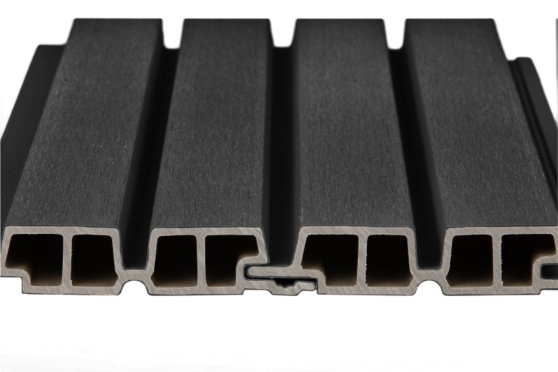 PuraTech 55 composiet dubbel profiel 3,3 x 17,0 x 290 cm, ebony black, fijne houtnerf
