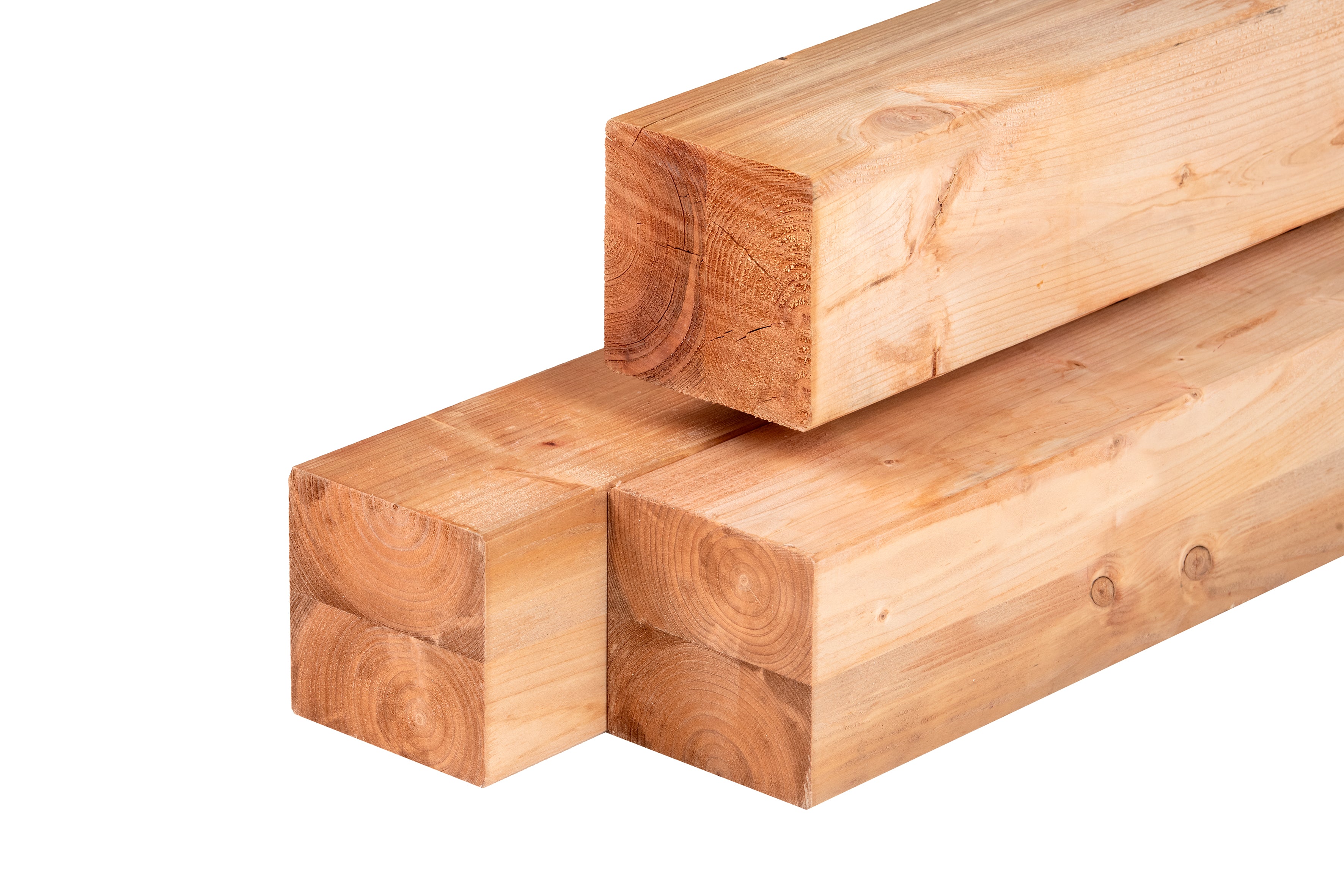 Red Class Wood ME vuren paal 12,0 x 12,0 x 500 cm, gedroogd, geïmpregneerd, geschaafd, 4 ronde hoeken, gelamineerd