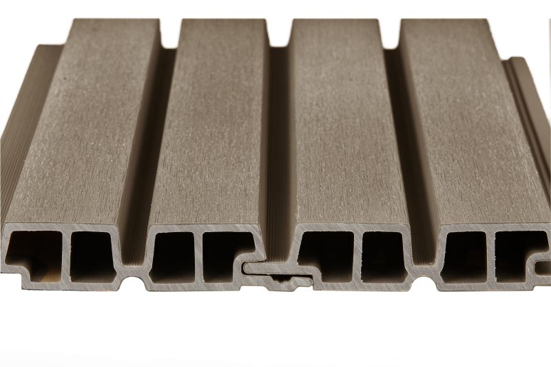 PuraTech 55 composiet dubbel profiel 3,3 x 17,0 x 390 cm, light grey, fijne houtnerf