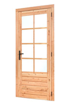 Douglas enkele glas deur dubbelglas 8-ruits B1100xH2150mm buitenmaat, rechtsdraaiend