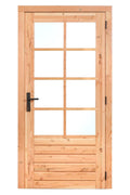 Douglas enkele glas deur dubbelglas 8-ruits B1100xH2150mm buitenmaat, rechtsdraaiend