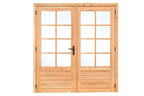 Douglas dubbele glas deur dubbelglas 8-ruits B2050xH2150mm buitenmaat, linksdraaiend