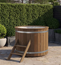 Koudwaterbad Ø120 cm, thermisch gemodificeerd vuren
