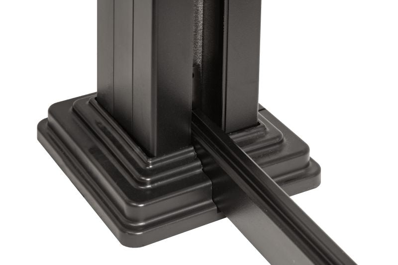 PuraFence aluminium begin- en eindprofiel (3,8 x 2,28 / 6,2 x 2,4) x 179,2 cm, zwart (incl. clips)