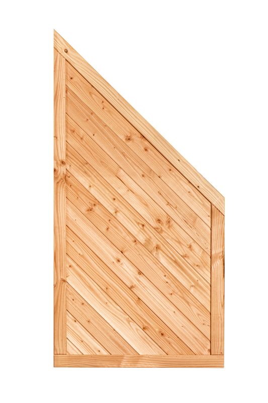 Tuinscherm Kufstein, douglas, RVS-geschroefd, 90 x 180/90 cm