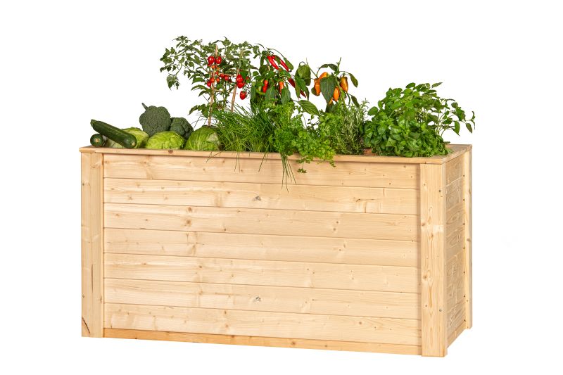 Verhoogde plantenbak Neckar, onbehandeld vuren B150 x D76 x H79 cm