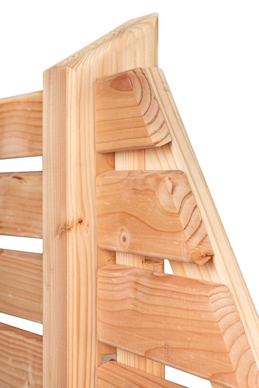 Rhombusscherm Kaprun verloop rechts, douglas, RVS-geschroefd, 90 x 180/90 cm