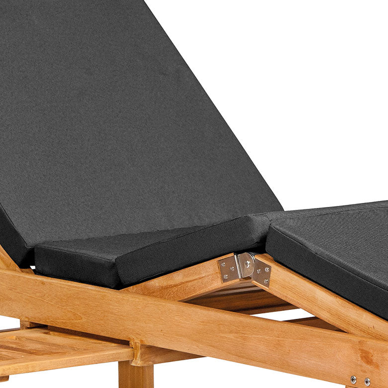 Teak sunlounger Wembley, incl. kussen