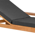 Teak sunlounger Danau, incl. kussen