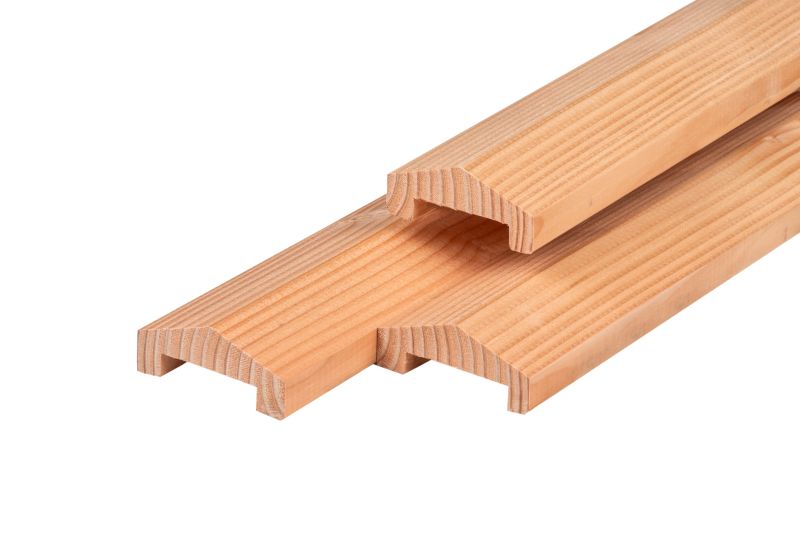 Douglas afdekkap 3,5 x 8,5 x 180 cm, gedroogd, geschaafd, piramide