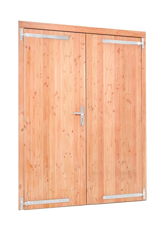 Red Class Wood dubbele dichte deur Dubbele deur B1850 x H2050 mm buitenmaat (rvs / verzinkt beslagset)