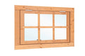 Douglas uitzetraam 6-ruits B900xH700mm buitenmaat (rvs beslagset)