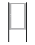 Poortpalen staal (set 2 stuks), zwart gepoedercoat, fijnstructuur