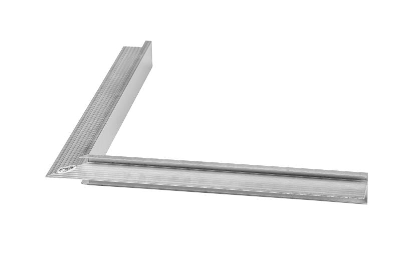 Aluminium daktrim binnenhoek Brute 4,5 x 4,5 x 50 cm + 1 klang